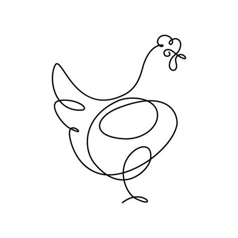 760+ Continuous Line Drawing Bird Stock Illustrations, Royalty-Free Vector Graphics & Clip Art - iStock One Line Chicken Tattoo, Line Animals Drawing, Easy Continuous Line Drawing, Farm Animal Line Drawing, Animal Line Art Drawing, One Line Bird Drawing, Chicken Line Tattoo, Continuous Line Art Drawings, Chicken Tattoo Ideas Simple