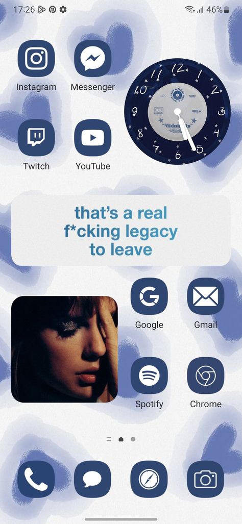 Taylor Swift, Midnights album, homescreen, android, samsung, samsung homescreen Midnights Homescreen Taylor Swift, Midnights Phone Theme, Midnights Homescreen, Evermore Nails, Samsung Homescreen Layout Ideas, Samsung Homescreen, Midnights Aesthetic, Taylor Wallpaper, Taylor Swift New Album