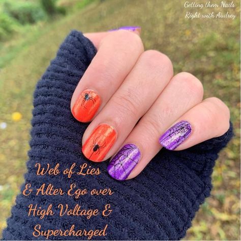 Color Street Halloween Combos 2022, Color Street Halloween Mixed Mani, Colorstreet Halloween 2022, Color Street Halloween 2022, Colorstreet Halloween Combos, Color Street Halloween, Mani Ideas, Orange Nail Designs, Nail Color Combos