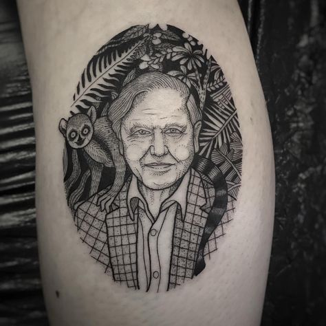 New Age Tattoo, Tv Tattoo, Blackwork Tattoos, David Attenborough, B Tattoo, Landing Page Template, Hold My Hand, Ink Ideas, National Treasure