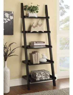 Shelf Nightstand Ideas, Bookcase Plants, Wall Ladders, Shelf Nightstand, Ladder Bookshelf, Cube Bookcase, Etagere Bookcase, Ladder Shelf, Space Furniture