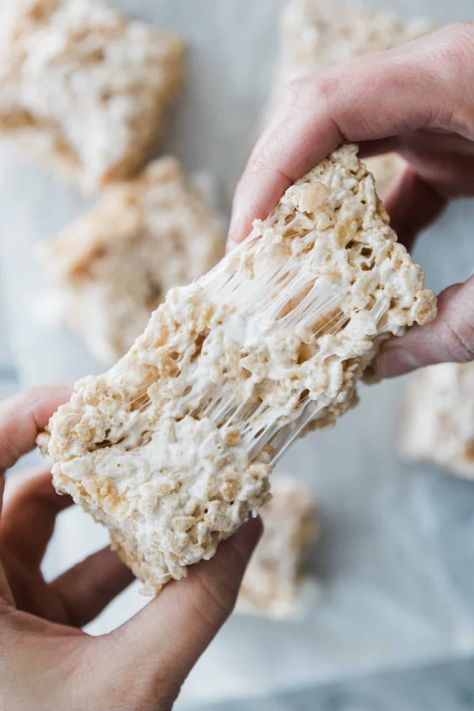 Brown Butter Rice Krispie Treats, The Best Rice Krispie Treats, Best Rice Krispie Treats Recipe, Best Rice Krispie Treats, Brown Butter Rice, Fun Rice Krispie Treats, Rice Crispy Squares, Homemade Rice Krispies, Rice Krispies Recipe