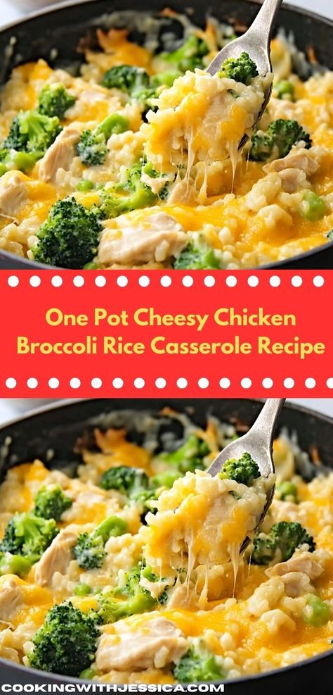 Searching for a quick and satisfying meal? This One Pot Cheesy Chicken Broccoli Rice Casserole is your go-to recipe. With its rich flavors and simple preparation, it's a winner for family dinners any night of the week. Cheesy Chicken Broccoli Rice Casserole, Cheesy Chicken Broccoli Rice, Ms Recipes, Cheesy Rice, Chicken Broccoli Rice Casserole, Chicken Broccoli Rice, Yummy Casserole Recipes, Broccoli Rice Casserole, Cheesy Chicken Broccoli