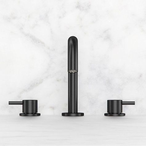 Crosswater MPRO Matt Black 3 Hole Basin Tap #MattBlack #Noir #Tap Colourful Bathrooms, Crosswater Mpro, Black Bathroom Taps, Bathrooms Ideas, Black Taps, Bathroom Taps, Widespread Bathroom Faucet, Basin Mixer Taps, Shower Taps