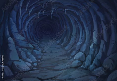 Stock Image: view from the inside of the cave Inside A Cave Drawing, Inside Cave Illustration, Dark Cave Illustration, Inside Cave Drawing, Cave Drawing Reference, Cave Reference, Cerberus Art, Cave Drawing, Cave Drawings