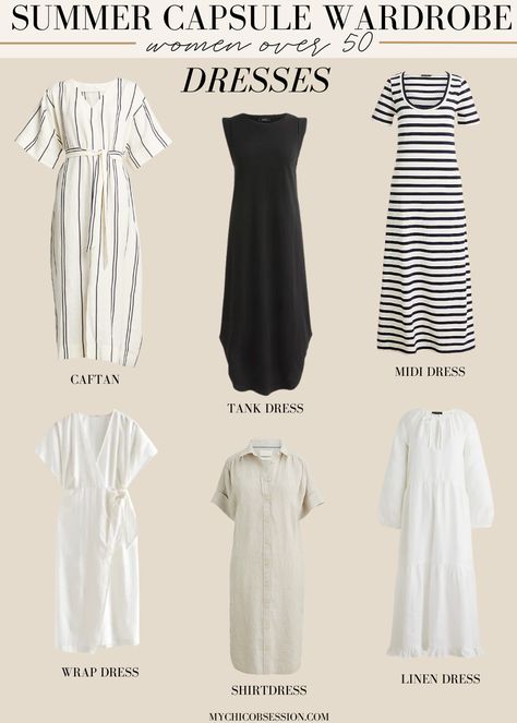 A Classy Summer Capsule Wardrobe for Women Over 50 - MY CHIC OBSESSION Minimalist Summer Wardrobe, Wardrobe For Women, Holiday Capsule Wardrobe, My Chic Obsession, Capsule Wardrobe Women, Spring Summer Capsule Wardrobe, Classy Summer Outfits, Capsule Wardrobe Outfits