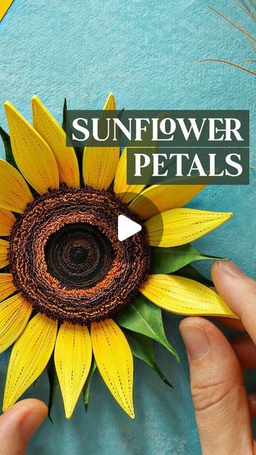 Manuela Koosch on Instagram: "Saying goodbye to summer with this paper sunflower! 🌻 
•
I opted for 2mm wide paper strips, as the thinner ones just wouldn’t cooperate. 🤭 The thicker strips give the petals a lovely depth and make them stand out so beautifully. 🌿
•
🎥 Watch the full process on my Youtube channel - link in bio. 👆🏼
•
©PaperToPetal by Manuela Koosch
•
•
•
#paper_to_petal #paperart #paperflowers #sunflower #summerflowers #yellowflowers #floralart #paperartist #botanicalart #artreels #doitfortheprocess #floralart #artsandcrafts #botanicalcreativity #artprocess #papercrafts #mixedmediaart #inspiredbypetals #allthingsbotanical #handmade #flowerart #diycrafts #creativeprocess #underthefloralspell #inmystudio #imadethis #papersculpture #flowersmakemehappy #myeverydaymagic #creati Quilling Arts, Paper Sunflowers, Quilling Art, Saying Goodbye, Paper Artist, Process Art, Paper Sculpture, Paper Quilling, Creative Life