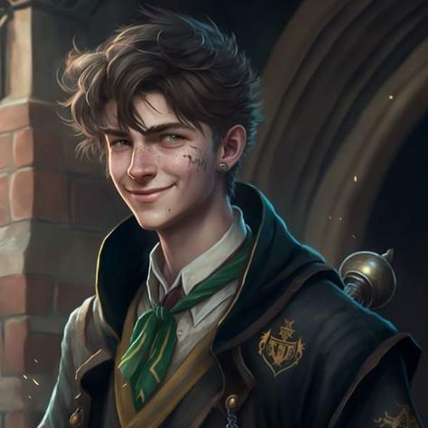 Hogwarts Oc Male, Slytherin Students, Hogwarts Legacy Fanart, Drawings Of Characters, Harry Potter Portraits, Harry Potter Rpg, Albus Severus Potter, Harry Potter Face, Harry Potter Wiki