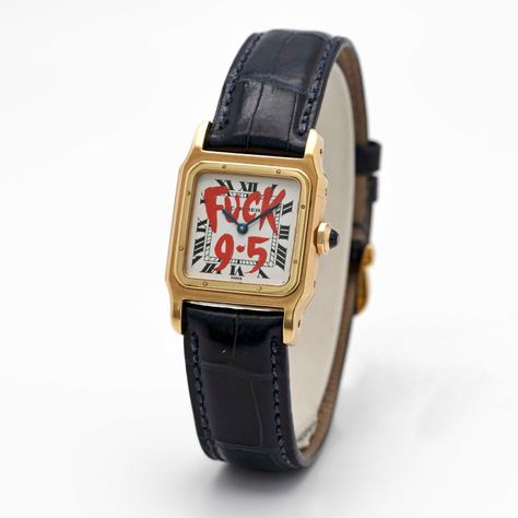 A UNIQUE GENTLEMAN'S SIZE 18K SOLID GOLD CARTIER PARIS SANTOS DUMONT WRIST WATCH CIRCA 1980s, RE 90s Cartier Watch, Luxury Classic Cartier Watches, Vintage Cartier Watch With Rectangular Dial, Cartier Santos Watch, Luxury Cartier Analog Watches, Cartier Santos, Polo Club, Cartier Watch, Vintage Military