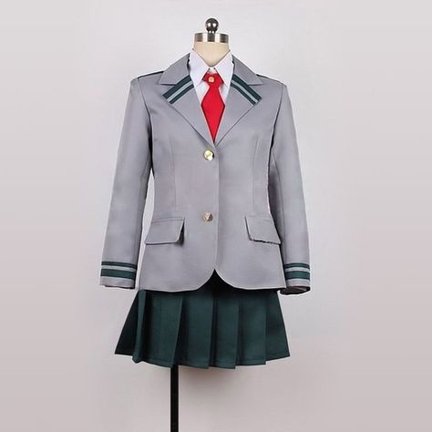 My Hero Academia School Uniform Cosplay Costume Boku no Hero Academia... ❤ liked on Polyvore featuring costumes, cosplay costumes, role play costumes, cosplay halloween costumes, animal costumes and animal halloween costumes Ua Uniform Bnha, U.a Uniform Bnha, Ua Uniforms, My Hero Academia Uniform, Best School Uniform, Uraraka Cosplay, School Uniform Dress, Academia School, Animal Halloween Costumes