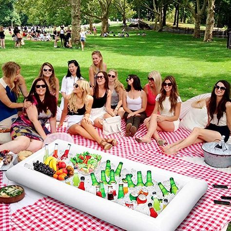 Graduation Picnic, Party Ice Bucket, Beach Inflatables, Inflatable Cooler, Pool Party Supplies, Beer Table, Poolside Dining, Cooler Food, Bbq Picnic