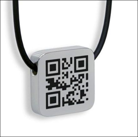 QR Code Necklace Pendant for the Well-Dressed Retailer Qr Code Necklace, Geek Clothes, Science Gifts, Nerd Alert, Cool Tech, Technology Gadgets, Contemporary Jewelry, Apple Products, Tech Gadgets