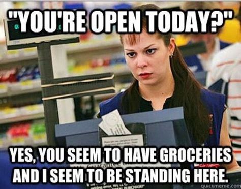 25 Funny Images About Working in Retail or a Cashier   #retailmemes #retailhumor #funnypics #funnypictures #memes Cashier Problems, Christmas Eve Meme, Funny Walmart People, Funny Walmart, Retail Humor, Work Quotes Funny, Work Memes, Bill Gates, Komik Internet Fenomenleri