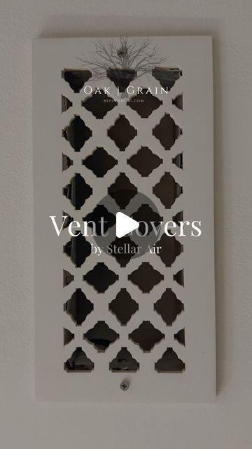 Jess | Decor & DIY on Instagram: "Details matter, people! 👏🏼 I love how these vent covers from @stellar.air freshen up my space making it feel newer, cleaner & add a fun subtle design.   I’ll wait as everyone runs off to inspect their vent covers… 👀" Air Vent Cover Ideas Diy, Air Intake Cover Ideas, Vent Covers Decorative, Vent Covers Diy, Trailer Shelving, Wall Vent Covers, Wall Vents, Air Vent Covers, Diy Ornaments