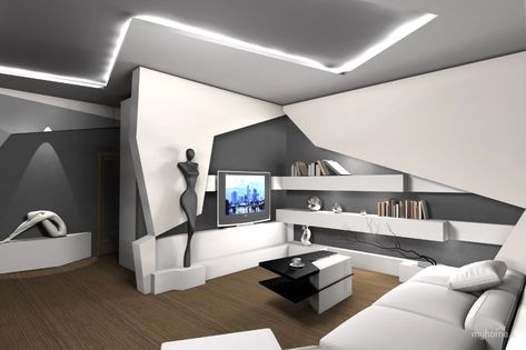 Futuristic House Interior, Futuristic Home Interior, Apartment Design Inspiration, Futuristic Bedroom, Futuristic Interior Design, Futuristic House, Studio Apartment Design, White Bedroom Design, Futuristic Home