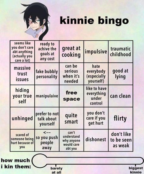 Vnc Kinnie Bingo, Vanitas Kinnie Bingos, Vanitas No Carte Kinnie Bingo, Vanitas No Carte Vanitas, Kin Bingo, Fun Templates, Kinnie Bingo, Bingo Template, Harry Potter Items