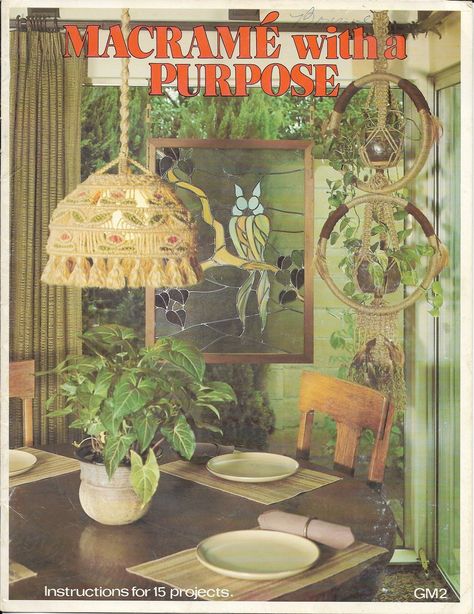 Macramé With Purpose • 1970s Macrame Plant Pot Hanger Room Divider Wall Hanging • Instruction Pattern Book • 70s Vintage Books • Retro PDF by TheStarShop on Etsy Macrame Plant Pot, 70s Macrame, Vintage Macrame Patterns, Hanging Spice Rack, Vintage Macrame, Room Divider Walls, Macrame Pendant, Jesus Mary And Joseph, Pot Hanger