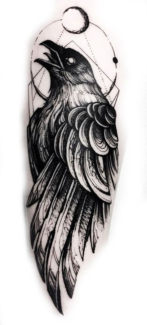 Tato Mandala, Tato Flash, Tato Naga, Band Tattoos, Tato Lengan, Kunst Tattoos, Ribbon Tattoos, Crow Tattoo, Norse Tattoo