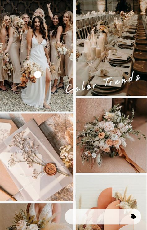 Beige Wedding Theme, Champagne Color Palette, Brown Wedding Themes, Neutral Wedding Decor, Art Deco Yellow, Wedding Theme Color Schemes, Champagne Wedding Colors, Earth Tone Wedding, Oval Shape Ring