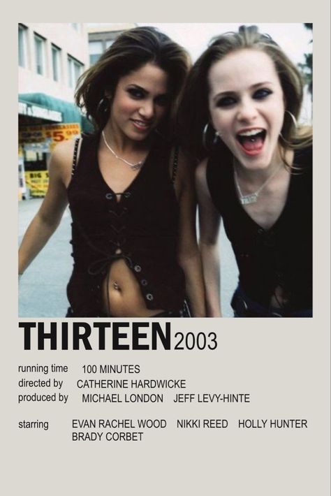 Brady Corbet Thirteen, Thirteen Poster, Brady Corbet, Catherine Hardwicke, Thirteen Movie, Tv Posters, Evan Rachel Wood, Polaroid Poster, Nikki Reed