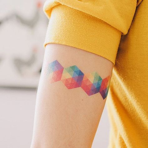 Forearm Bracelet, Rainbow Tattoo, Pride Tattoo, Simple Tattoos For Women, Rainbow Tattoos, Tattoo Forearm, Muster Tattoos, Cool Tattoos For Guys, Temp Tattoo