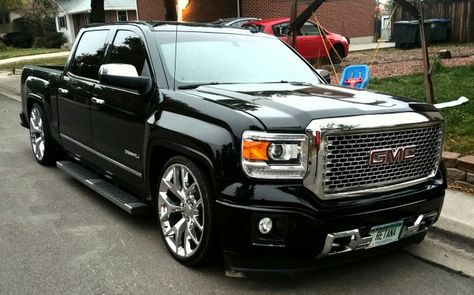 2014 Sierra Denali dropped slammed lowered Gmc Denali Truck, Denali Truck, Sierra Truck, Gmc Trucks Sierra, Trucks Chevy, Chevy Trucks Silverado, Ford Trucks F150, Dropped Trucks, Sport Truck