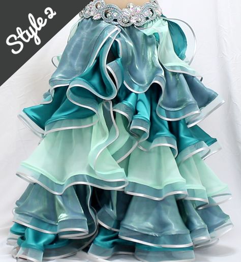 Water Costume Ideas Diy, Aquatic Fashion, Jellyfish Halloween Costume, Jellyfish Halloween, Ballroom Fashion, Ruffle Skirts, Fame Dr, Layered Skirt, Something Different