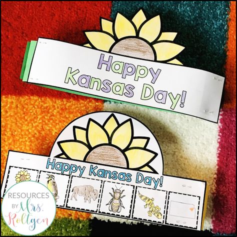 Kansas Day Activities, Sunflower Life Cycle, Kansas Day, Toddler Storytime, Daycare Curriculum, January Crafts, School Celebration, 2nd Grade Classroom, Kindergarten Resources