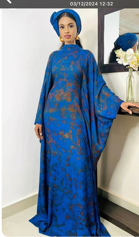 Blue African Dress, Arewa Styles, Senegalese Clothing, Boubou Dress, Bubu Dress, Boubou Styles, Boubou Styles For Women, Ankara Dress Designs, Nigerian Dress