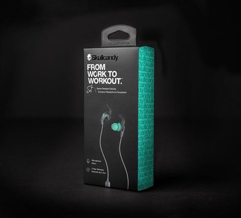 Tech Packaging, Electronics Packaging, Earbuds Wired, Packing Box Design, Electronics Illustration, Skullcandy Headphones, Electronic Packaging, Carton Design, Socks Packaging