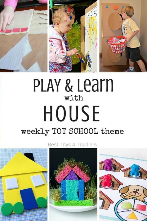 Best Toys 4 Toddlers - 7 Days of House / Home Themed Activities for Tot School - play and leaning activities for toddlers and preschoolers with free printable weekly planner Houses Preschool Theme, Dramatic Play House, Tot School Themes, Tot Trays, Sensory Exploration, Second Semester, Printable Weekly Planner, Pre K Activities, Family Theme