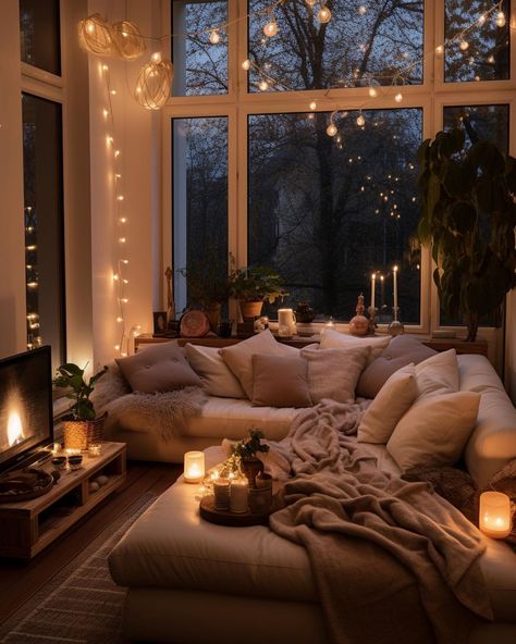 Christmas Living Room, Apartment Decoration, Christmas Living Rooms, Cozy Room Decor, Dream House Rooms, Home Decor Living Room, Ideas Living Room, Apartment Decor Inspiration, Dream Room Inspiration