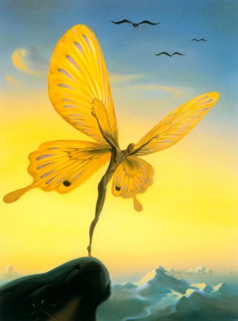 Vladimir Kush Moscow Art, Art Surreal, Marcel Duchamp, Yellow Butterfly, Visionary Art, Arte Fantasy, Salvador Dali, Wassily Kandinsky, Mellow Yellow