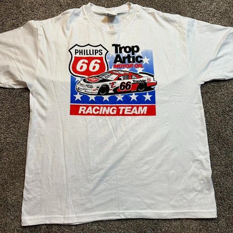 Vintage New Without Tags Racing T-Shirt. Size Large. #Nascar #Racing #Car #Vintage #Depop Theta Merch, F1 Merch, Merch Ideas, Car Vintage, Shirts Vintage, Nascar Racing, Racing Team, Racing Car, Nascar