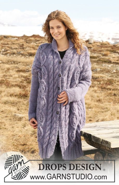 Knitted Coat Pattern, Easy Sweater Knitting Patterns, Knitting Patterns Free Sweater, Knitted Cardigans, Knit Cardigan Pattern, Knit Coat, Cable Knitting, Knitting Women Cardigan, Hand Knit Scarf