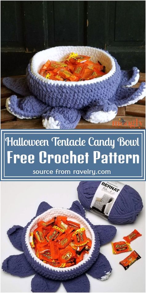 Anya Crochet, Crochet Spooky, Dark Crochet, Spooky Crochet, Crochet Candy, Foundation Half Double Crochet, Coasters Diy, Bowl Cozies, Crochet Bowl