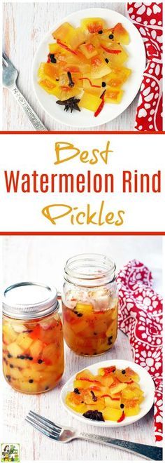 How To Pickle Watermelon Rind, Pickled Watermelon Rind Recipe Easy, Watermelon Rind Pickles Recipes, Preserving Watermelon, Watermelon Canning Recipes, Easy Watermelon Recipes, Watermelon Rind Preserves, Leftover Watermelon, Pickled Watermelon Rind Recipe