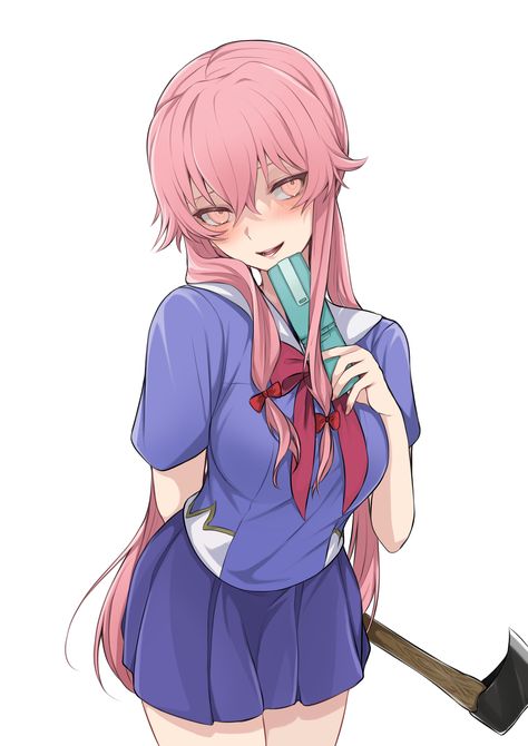 Yuno Gasai, Anime, Pink