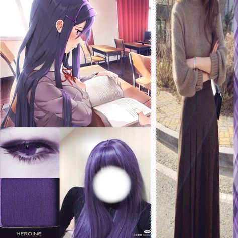 ik she was all up in those tumblr fan fictions...   #yuriddlc #ddlc #ddlc yuri #aesthetic #moodboard Yuri Ddlc Cosplay, Yuri Ddlc Pfp, Yuri Aesthetic, Ddlc Aesthetic, Ddlc Yuri, Yuri Ddlc, Doki Doki Literature Club, Aesthetic Moodboard, Doki Doki