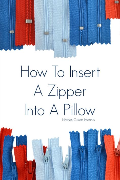 How To Sew A Zipper In A Pillow, Sew A Zipper, Sew Zipper, Sew Ins, Beginner Sewing Projects Easy, Sewing Pillows, Leftover Fabric, Sewing Projects For Beginners, Sewing Skills