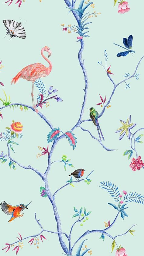 Blue mint pink chinoiserie birds floral iphone phone wallpaper background lock screen Pink Chinoiserie, Free Iphone Wallpaper, Floral Iphone, Wallpaper Free Download, Free Iphone, Pink Flamingo, Cellphone Wallpaper, Wallpaper Downloads, Screen Wallpaper