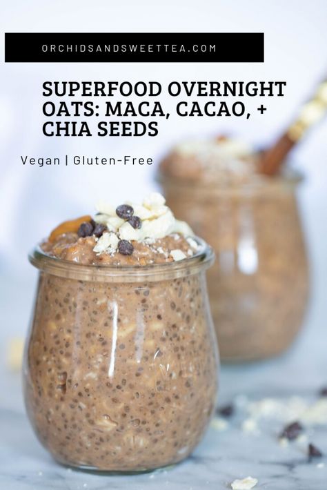 Overnight Oats And Chia, Maca Recipes, Chia Seed Recipes, Nutrient Rich Foods, Doctor Visit, Sweet Tea, Overnight Oats, Healthy Snacks Recipes, Chia Seeds