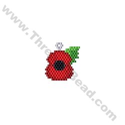 Poppy Pattern Free, Poppy Pattern, Beading Patterns Free, Bead Pattern, Brick Stitch, Pattern Free, Beaded Flowers, Beading Patterns, Poppies