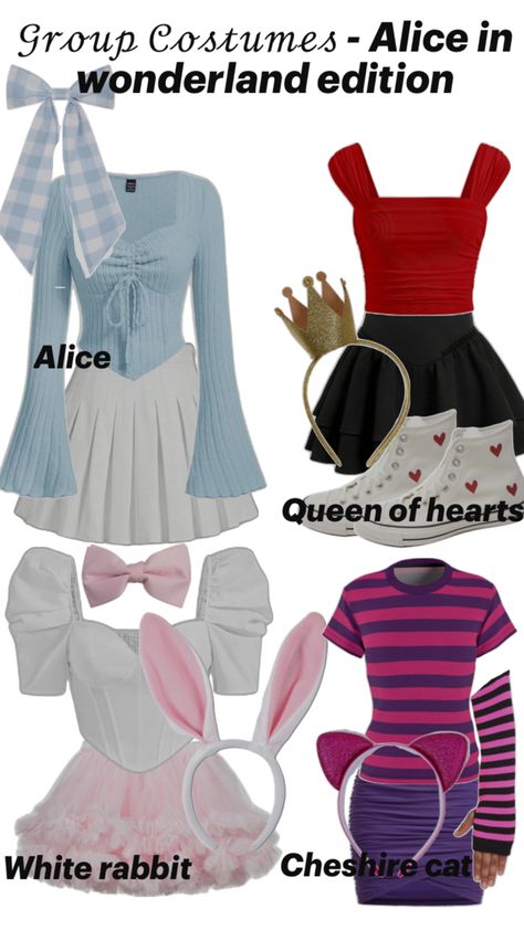 Halloween Alice In Wonderland, White Rabbit Costumes, Alice In Wonderland Outfit, Can We Just Talk, Kostuum Halloween, Alice Costume, Amazing Halloween Costumes, Cute Group Halloween Costumes, Classy Halloween Costumes