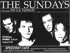 I Was A Teenage Bootlegger: The Sundays - Live @ The Speedway Cafe - Aug. 5, 1990 The Sundays Band Poster, The Sundays Aesthetic, The Sundays Poster, The Sundays Band, The Sundays, Slow Dance, Collage Poster, Band Posters, Post Punk