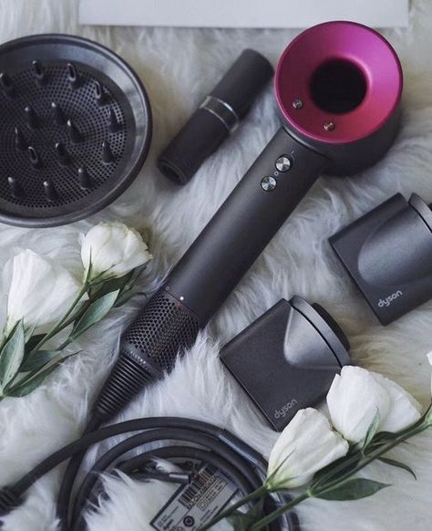 I have been loving this dyson hair dryer dupe! It comes with multiple attachments and has that same sleek design as the dyson but doesn't break the bank <3 Dyson Hair Dryer Aesthetic, Hair Dryer Set, Hair Tool Set, Blowdry Styles, Dyson Hair, Dyson Hair Dryer, Dyson Supersonic, Professional Hair Dryer, Heat Styling