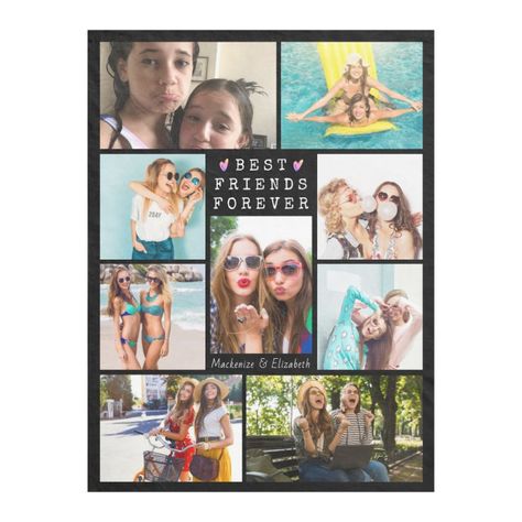 Friendship Photo Frame Ideas, Friends Photo Collage, Cute Best Friend Gifts, Best Friend Picture Frames, Collage Photo Frame Design, Friends Collage, Memory Collage, Collage Black, Friend Stuff