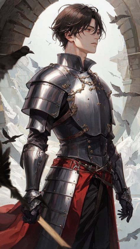 Knight Fantasy Art Male, Prince Seere, Male Fantasy Armor, Male Knight Art, Warrior Drawing Male, Paladin Dnd Male, Knight Character Art Male, Fantasy Armor Male, Anime Knight Guy