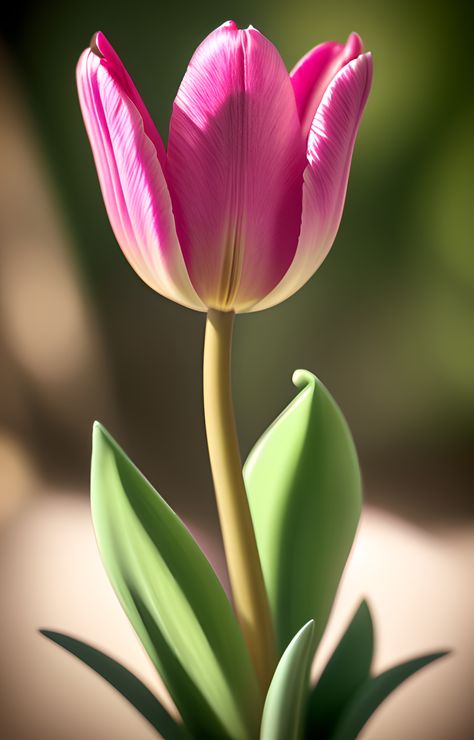 Tulips 1 Piece, Tulip Photos, One Tulip, Tulip Photography, Focus Pictures, Tulips Images, Postcard Ideas, Oil Pastels Painting, Botanical Flower Art