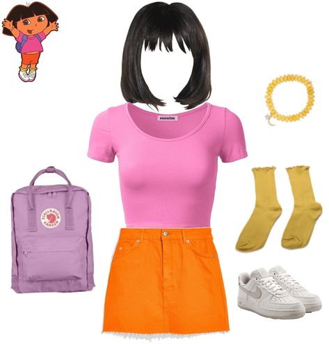 Dora Backpack, Dora Outfit, Dora Outfits, Twin Halloween, Twin Halloween Costumes, Classy Halloween Costumes, Y2k Icons, Classy Halloween, Best Friends Funny